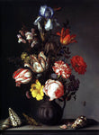  Balthasar Van der Ast Flowers in a Vase with Shells and Insects - Hand Painted Oil Painting