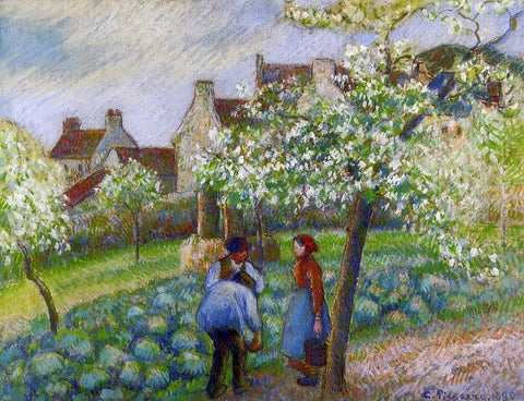 Camille Pissarro Flowering Plum Trees - Hand Painted Oil Painting