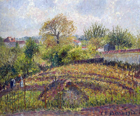  Camille Pissarro In the Garden - Hand Painted Oil Painting