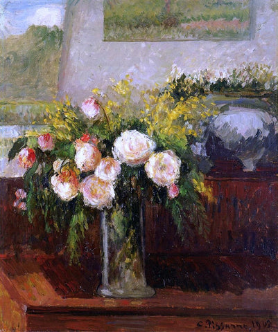  Camille Pissarro Roses of Nice - Hand Painted Oil Painting
