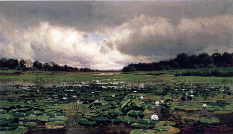  Charles Harry Eaton The Lily Pond - Hand Painted Oil Painting
