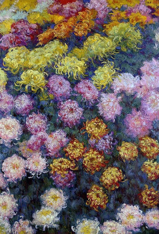  Claude Oscar Monet Bed of Chrysanthemums - Hand Painted Oil Painting