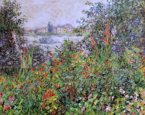  Claude Oscar Monet Flowers at Vetheuil - Hand Painted Oil Painting