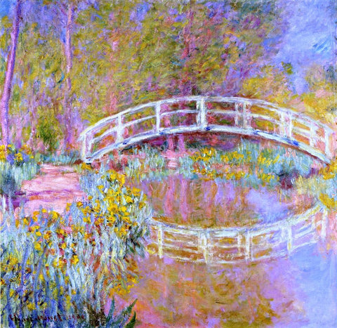  Claude Oscar Monet A Bridge in Monet's Garden - Hand Painted Oil Painting