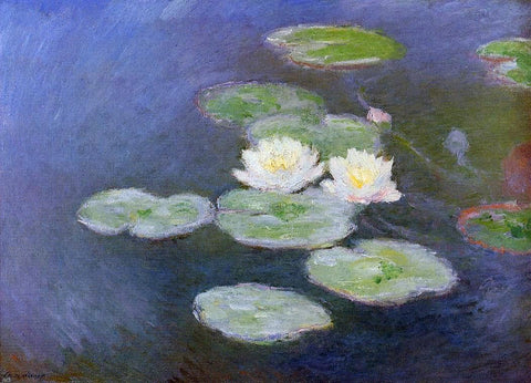  Claude Oscar Monet Water-Lilies, Evening Effect - Hand Painted Oil Painting