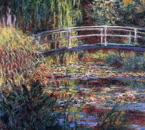  Claude Oscar Monet Water-Lily Pond, Symphony in Rose - Hand Painted Oil Painting