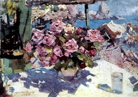  Constantin Alexeevich Korovin Roses - Hand Painted Oil Painting