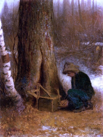  Eastman Johnson Setting the Trap - Hand Painted Oil Painting