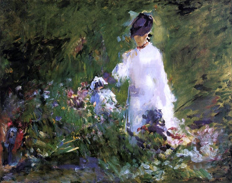  Edouard Manet Young Woman Among the Flowers - Hand Painted Oil Painting