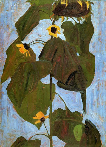  Egon Schiele Sunflower I - Hand Painted Oil Painting