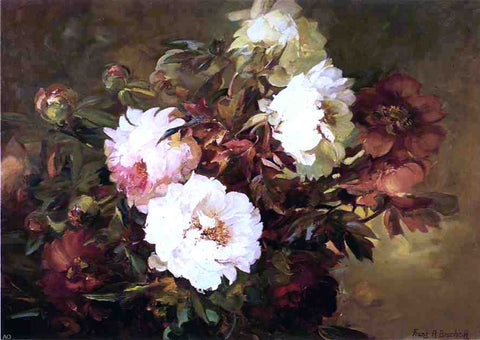  Franz Bischoff Peonies - Hand Painted Oil Painting