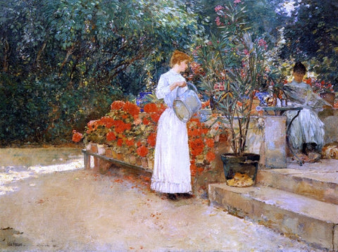  Frederick Childe Hassam After Breakfast - Hand Painted Oil Painting