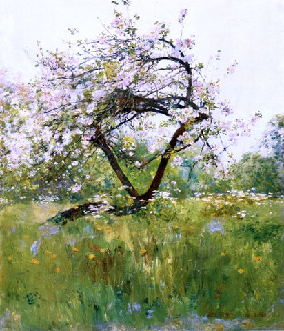  Frederick Childe Hassam Peach Blossoms - Villiers-le-Bel - Hand Painted Oil Painting