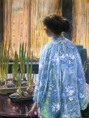  Frederick Childe Hassam The Table Garden - Hand Painted Oil Painting