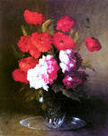 Germain Clement Ribot Pink Peonies and Poppies in a Glass Vase - Hand Painted Oil Painting