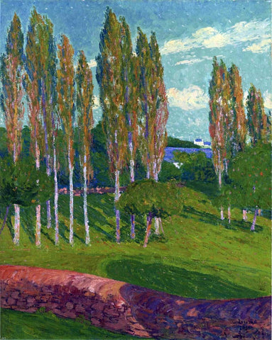  Gustave Loiseau Poplars in Spring - Hand Painted Oil Painting
