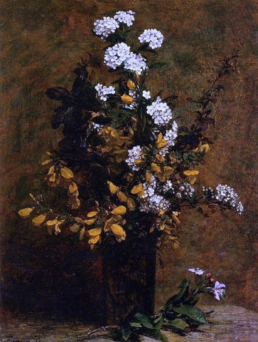  Henri Fantin-Latour Broom and Other Spring Flowers in a Vase - Hand Painted Oil Painting
