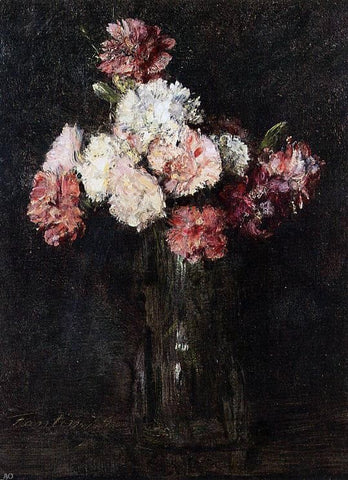  Henri Fantin-Latour Carnations in a Champagne Glass - Hand Painted Oil Painting