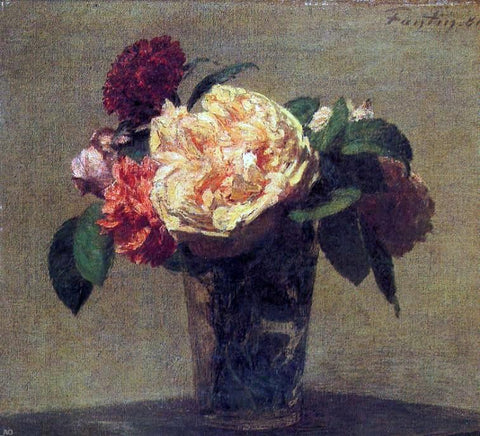  Henri Fantin-Latour Flowers in a Vase - Hand Painted Oil Painting