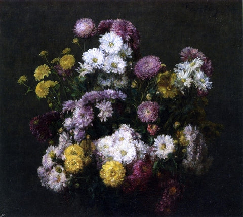  Henri Fantin-Latour Flowers, Chrysanthemums - Hand Painted Oil Painting