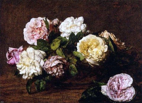  Henri Fantin-Latour Flowers: Roses - Hand Painted Oil Painting
