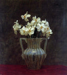  Henri Fantin-Latour Narcisses in an Opaline Glass Vase - Hand Painted Oil Painting