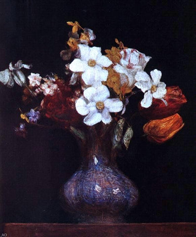  Henri Fantin-Latour Narcissus and Tulips - Hand Painted Oil Painting