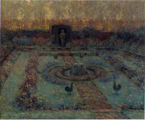  Henri Le Sidaner Garden at Hampton Court - Hand Painted Oil Painting