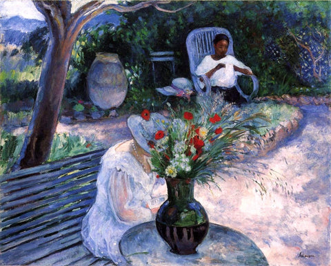  Henri Lebasque The Garden at Pradet - Hand Painted Oil Painting