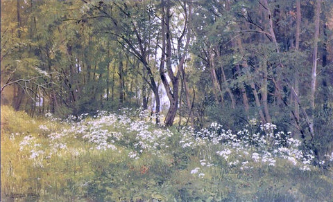  Ivan Ivanovich Shishkin Flowers on an Edge of a Wood - Hand Painted Oil Painting