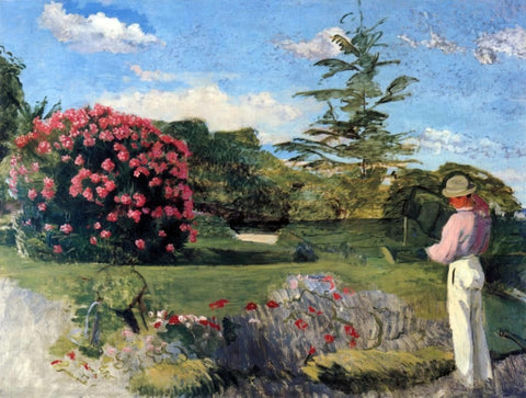  Jean Frederic Bazille The Little Gardener - Hand Painted Oil Painting