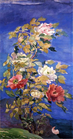  John La Farge Peonies in a Breeze - Hand Painted Oil Painting