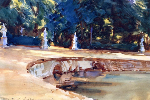  John Singer Sargent A Pool in the Garden of La Granja - Hand Painted Oil Painting
