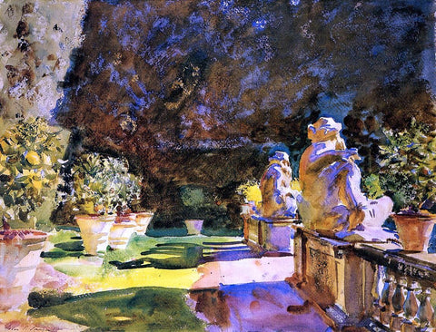  John Singer Sargent At Villa di Marlia, Lucca - Hand Painted Oil Painting