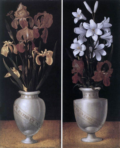  The Younger Ludger Tom  Ring Vases of Flowers - Hand Painted Oil Painting