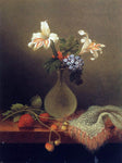  Martin Johnson Heade A Vase of Corn Lilies and Heliotrope - Hand Painted Oil Painting