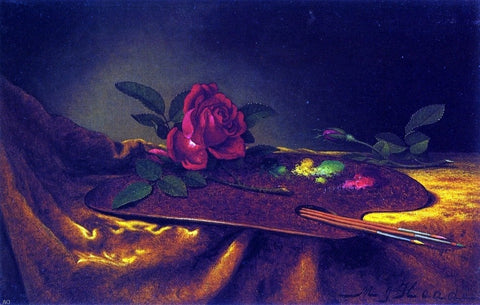  Martin Johnson Heade Roses on a Palette - Hand Painted Oil Painting