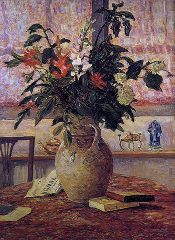  Maxime Maufra A Bouquet of Flowers in front of a Window - Hand Painted Oil Painting