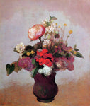  Odilon Redon Flowers in aa Brown Vase - Hand Painted Oil Painting