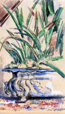  Paul Cezanne Blue Flowerpot - Hand Painted Oil Painting