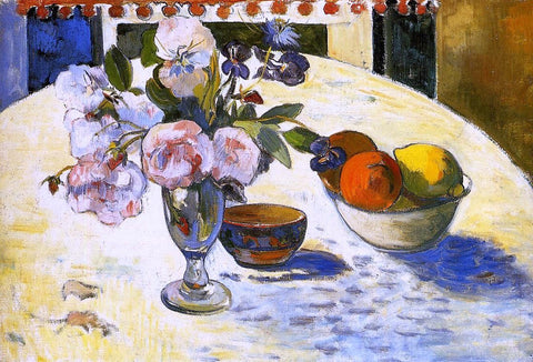  Paul Gauguin Flowers in a Fruit Bowl - Hand Painted Oil Painting