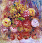  Pierre Auguste Renoir Flowers in a Vase with Blue Decoration - Hand Painted Oil Painting