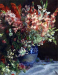  Pierre Auguste Renoir Gladiolas in a Vase - Hand Painted Oil Painting
