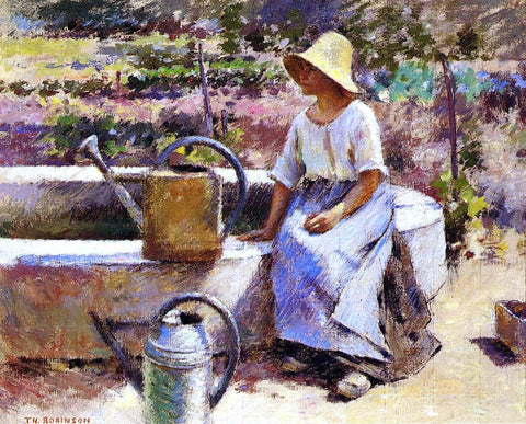  Theodore Robinson The Watering Pots - Hand Painted Oil Painting