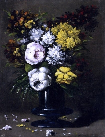  Theodule Ribot Still Life with Peonies - Hand Painted Oil Painting
