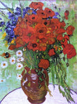  Vincent Van Gogh A Vase with Red Poppies and Daisies - Hand Painted Oil Painting