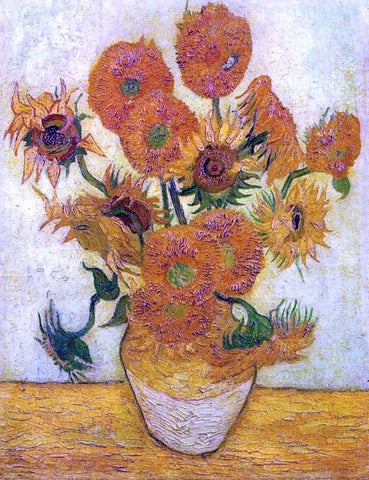  Vincent Van Gogh A Still Life: Vase with Fourteen Sunflowers - Hand Painted Oil Painting