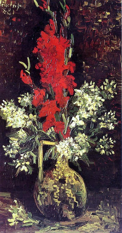  Vincent Van Gogh Vase with Gladioli and Carnations - Hand Painted Oil Painting