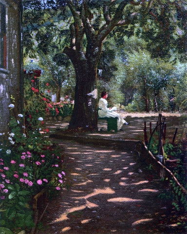  Walter I Cox Lady Under a Tree - Hand Painted Oil Painting