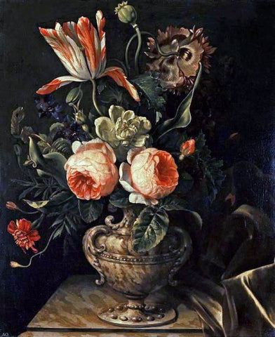  Willem Frederik Van Royen A Vase of Flowers - Hand Painted Oil Painting
